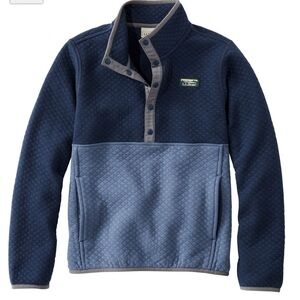 LL Bean Kids' Quilted Quarter-Snap Pullover